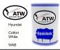 Preview: Hyundai, Cotton White, WAB: 500ml Lackdose, von ATW Autoteile West.